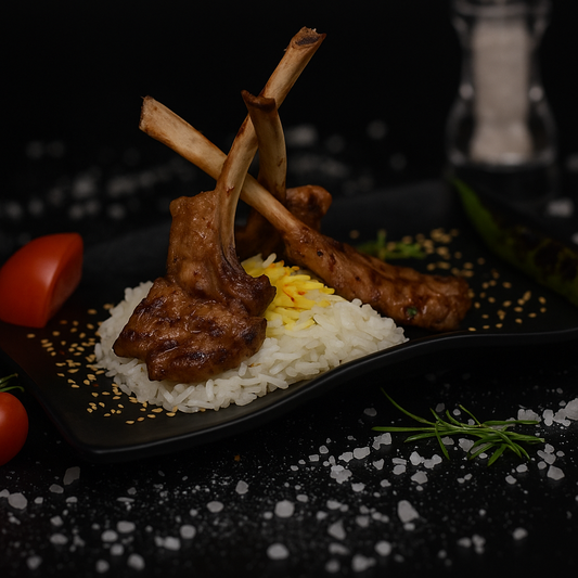 Lamb chops with Katte Rice