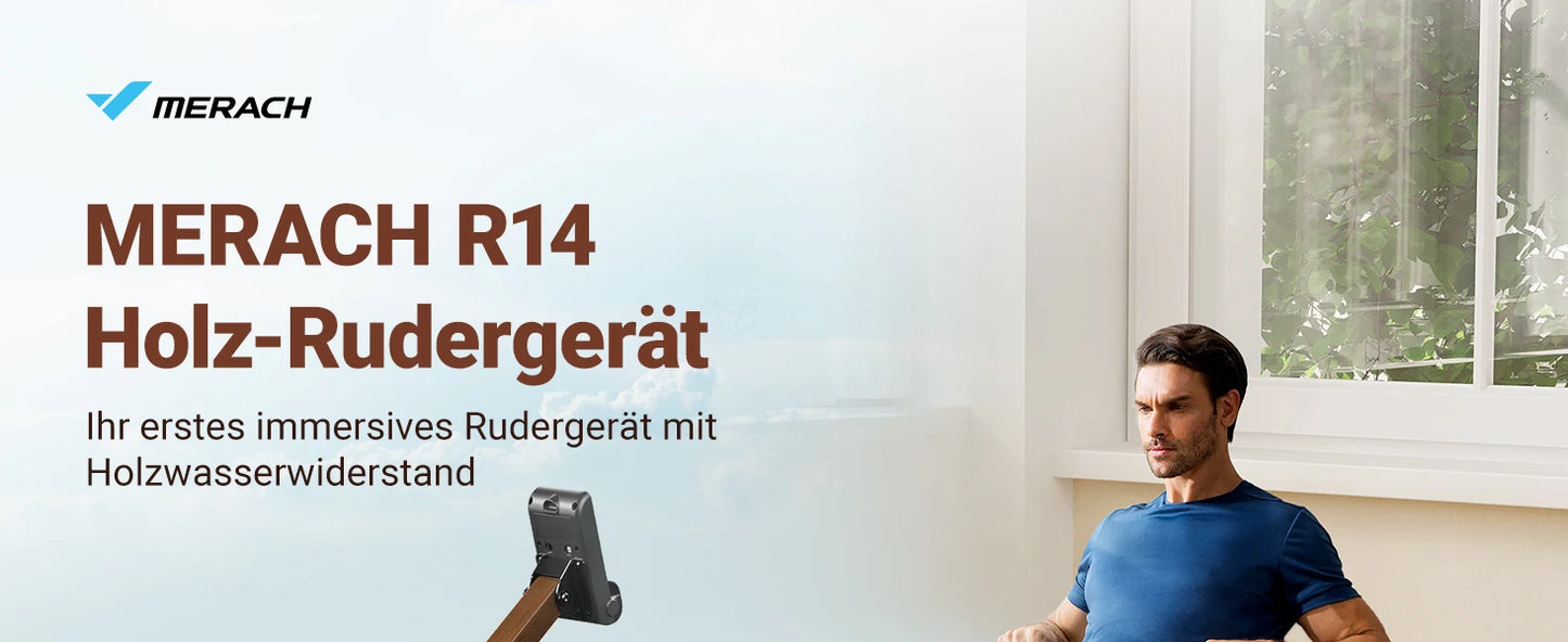 Premium Wasserrudergerät – Massivholzrudergerät für Heimfitness