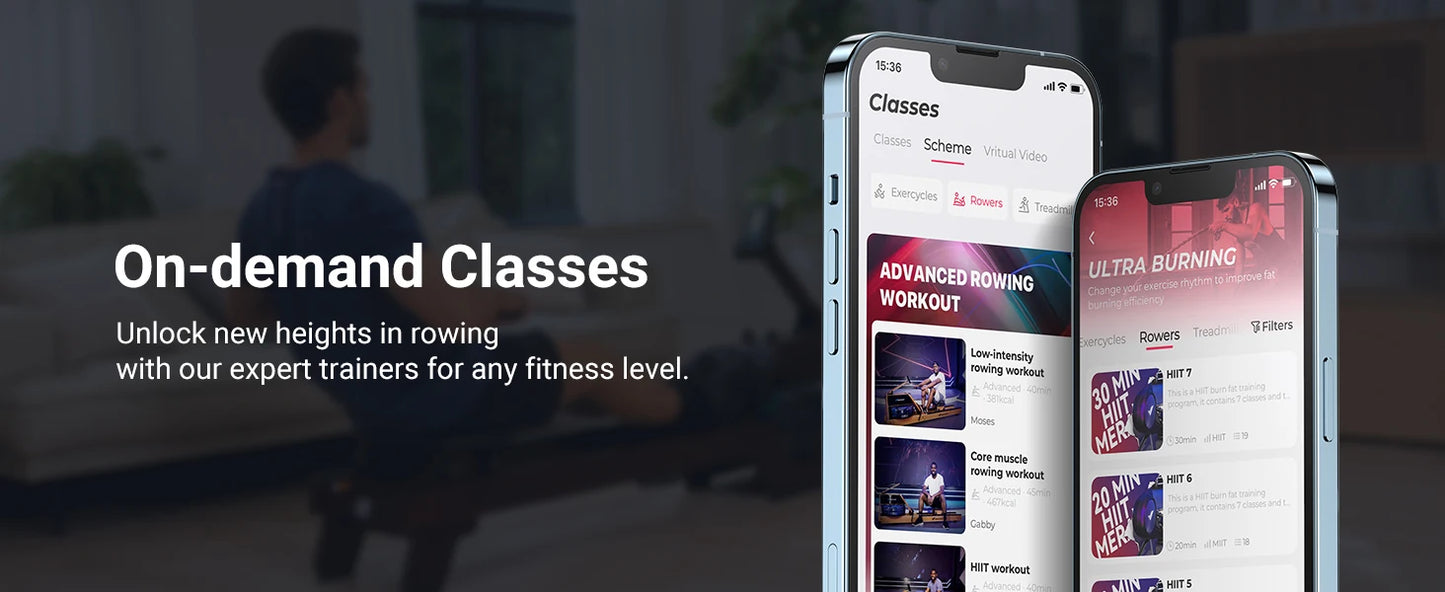 Premium Wasserrudergerät – Massivholzrudergerät für Heimfitness