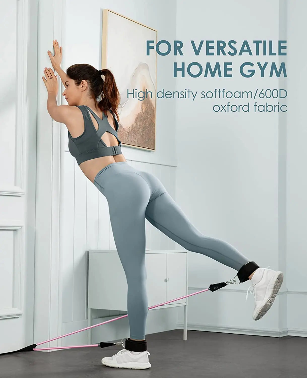 YUNEXA Widerstandsstangen- und -bänder-Set – Vielseitiges Fitnessgerät für Zuhause und unterwegs mit mehreren Varianten für Krafttraining – Pilates, Crossfit, Yoga, Bodybuilding