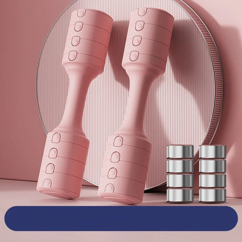YUNEXA Adjustable Dumbbells for men and women with rubber grip handle and sleek electroplated finish.