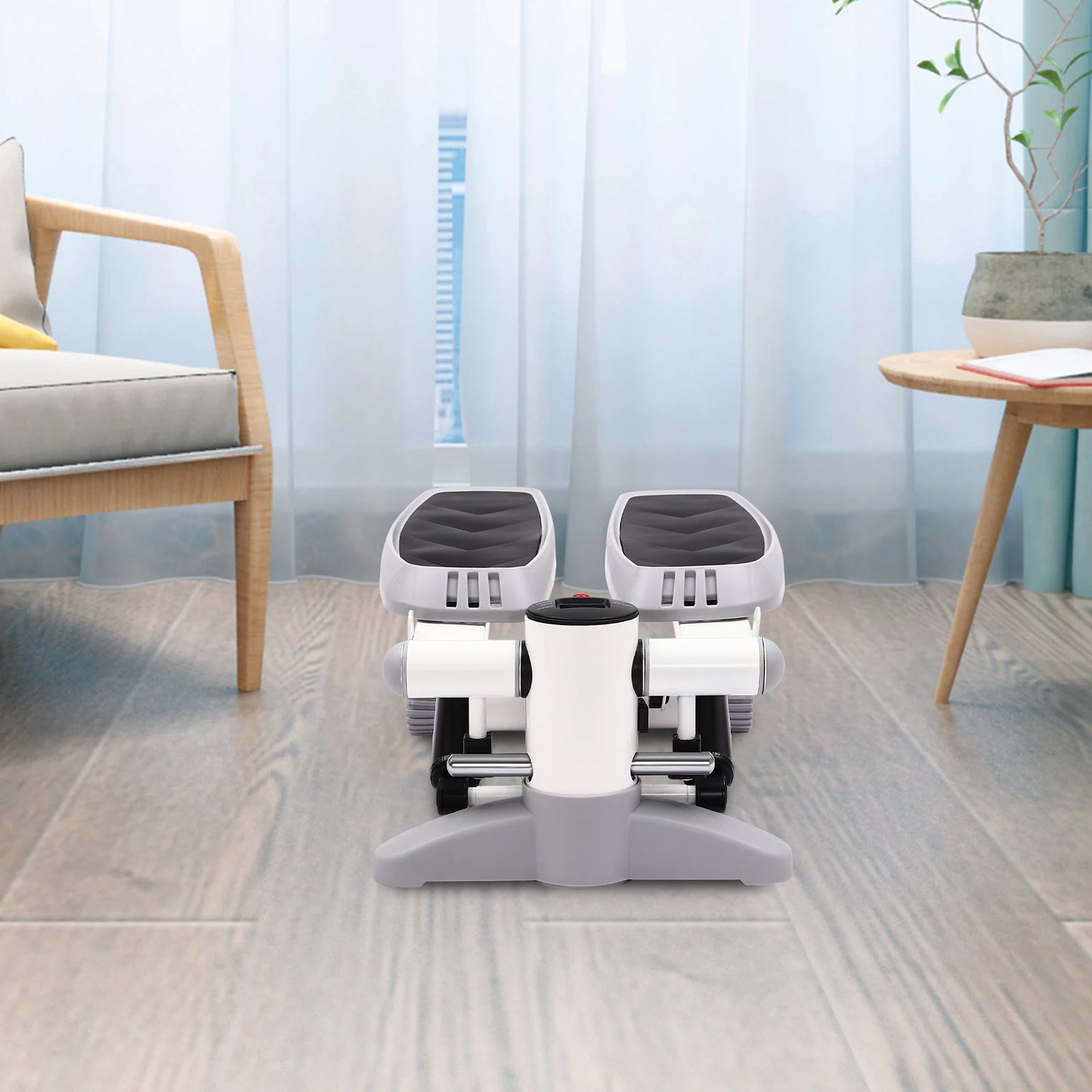 YUNEXA Fitness Stepper with resistance bands, LED display, and ergonomic design for effective home workouts.