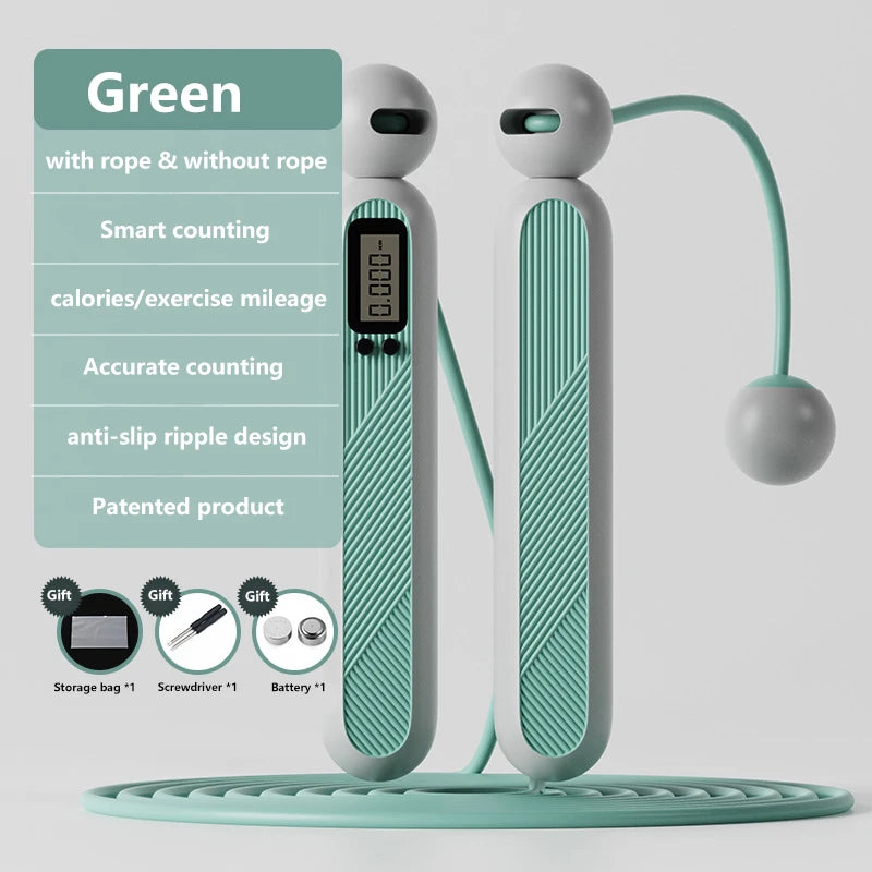 YUNEXA Seilloses und langes Springseil – Elektronisches Springseil mit Zählfunktion für Fitness und Heimtraining