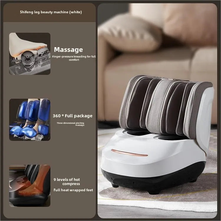 YUNEXA Elektrisches Fußmassagegerät mit Luftdruck – Ganzkörpermassage mit Wärme-, Roll- und Vibrationstherapie