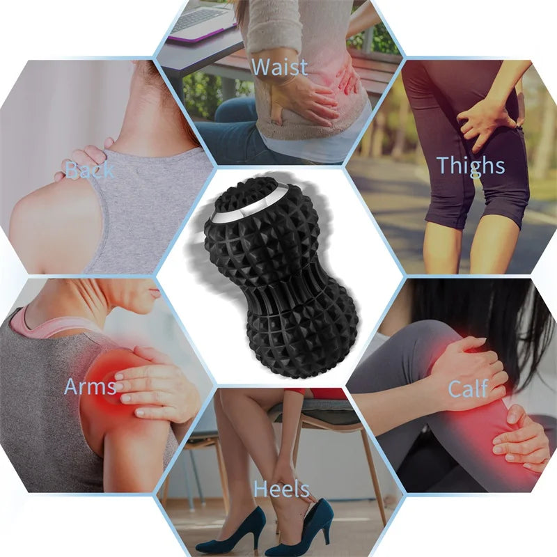 YUNEXA Electric Massage Ball with four vibration frequencies for targeted muscle relaxation and pain relief.