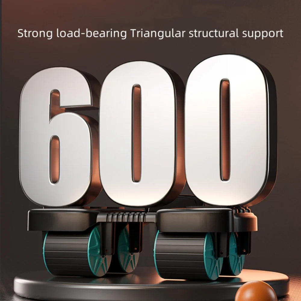 YUNEXA Six-Wheel Abdominal Roller with automatic rebound and anti-slip design for effective core strength training.