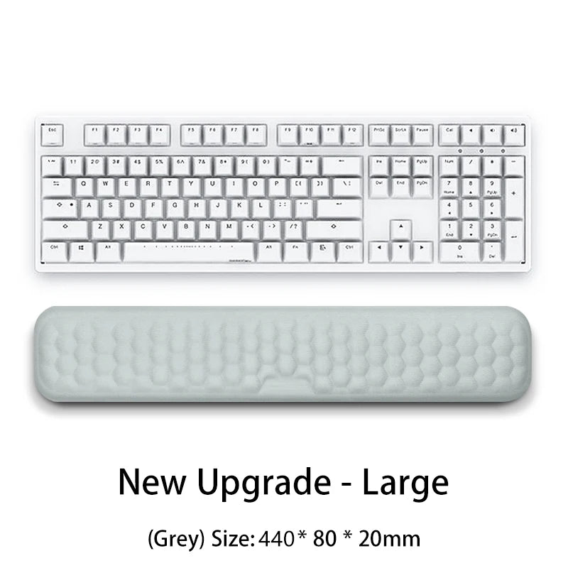 YUNEXA ergonomic keyboard and mouse wrist rest with memory foam and non-slip base for typing and gaming comfort.