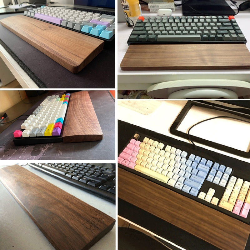 YUNEXA Walnuss-Tastatur-Handgelenkauflage