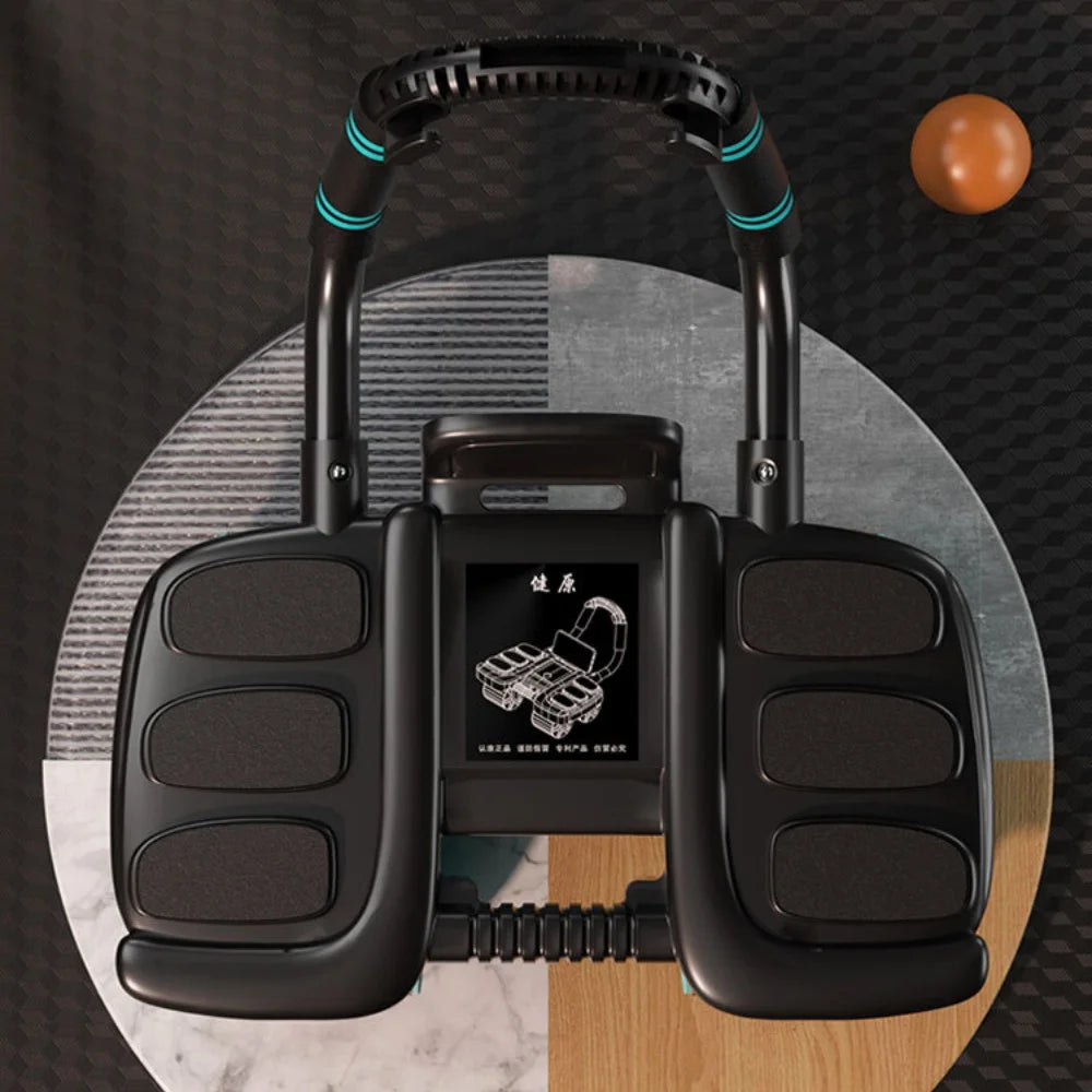 YUNEXA Six-Wheel Abdominal Roller with automatic rebound and anti-slip design for effective core strength training.