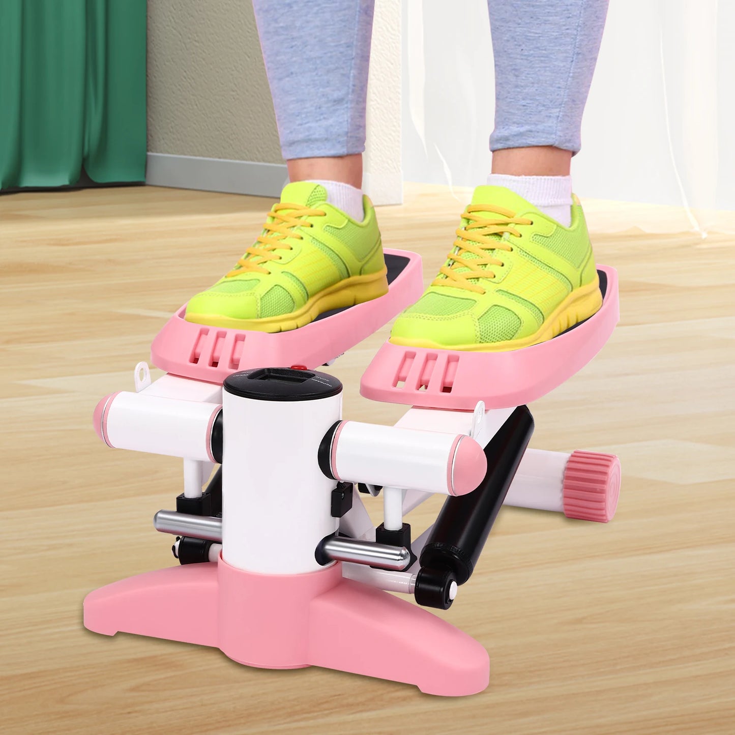 YUNEXA Fitness Stepper with resistance bands, LED display, and ergonomic design for effective home workouts.