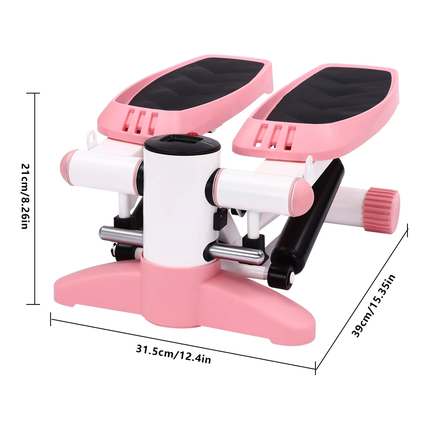 YUNEXA Fitness Stepper – Tragbarer Mini Stepper mit Widerstandsbändern & LED-Display für Zuhause, Büro und Fitnessstudio