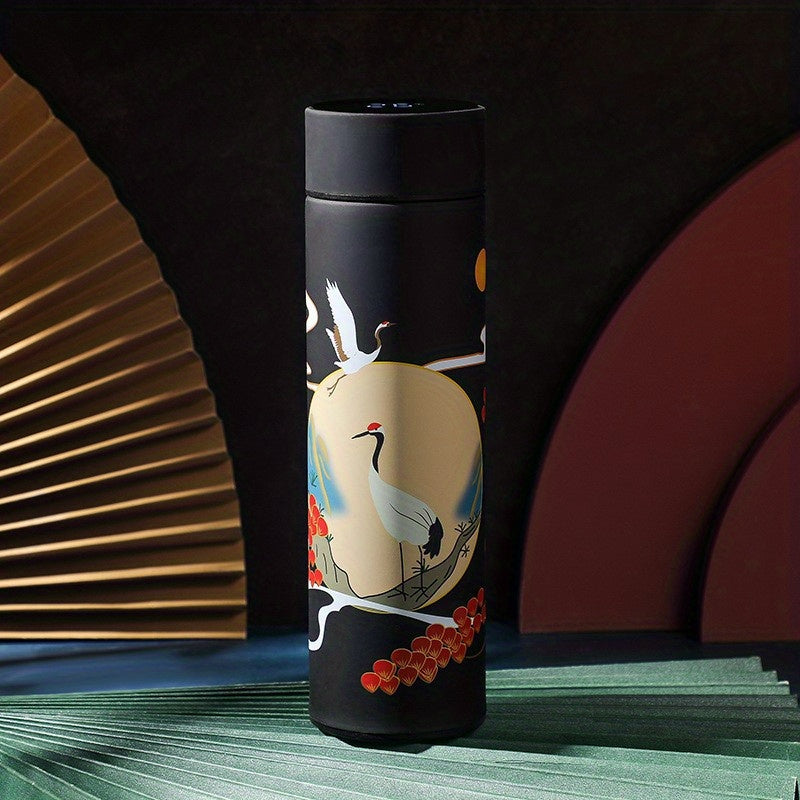 Retro Smart Temperature Display Insulated Bottle – YUNEXA Stainless Steel Thermal Water Flask