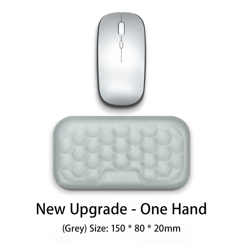 YUNEXA ergonomic keyboard and mouse wrist rest with memory foam and non-slip base for typing and gaming comfort.