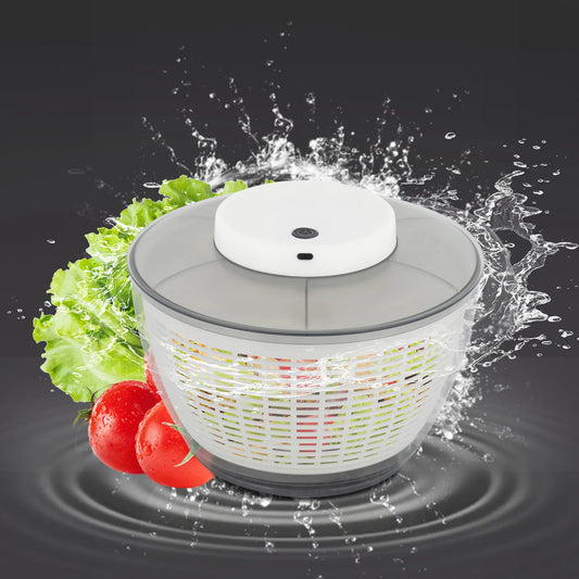YUNEXA™ Electric Salad Spinner Pro | USB Rechargeable High-Speed Vegetable Dryer – 4.75L