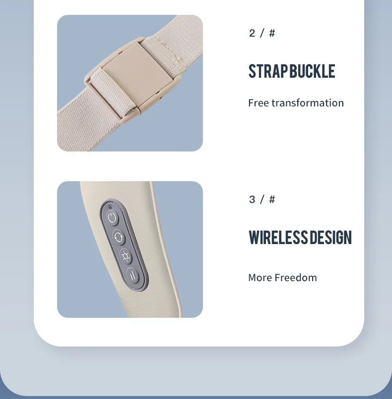 YUNEXA Nacken- und Schultermassagegerät – 26 W/20 W, kabellose Tiefenmassage mit Wärme zur Entspannung und Erholung