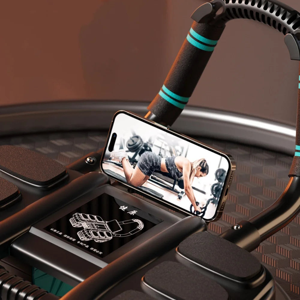 YUNEXA Six-Wheel Abdominal Roller with automatic rebound and anti-slip design for effective core strength training.