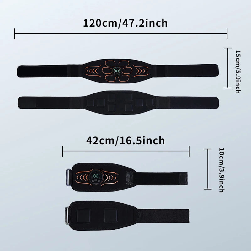 YUNEXA EMS Bauch- und Ganzkörper-Toning-Gürtel – Einstellbarer Muskelstimulator für Bauch, Rücken, Arme, Oberschenkel und mehr