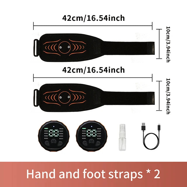 YUNEXA EMS Bauch- und Ganzkörper-Toning-Gürtel – Einstellbarer Muskelstimulator für Bauch, Rücken, Arme, Oberschenkel und mehr