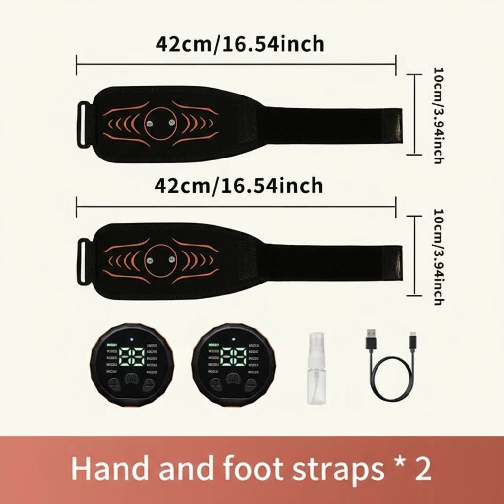 YUNEXA EMS Abdominal & Full-Body Toning Belt – Adjustable Muscle Stimulator for Abs, Back, Arms, Thighs & More