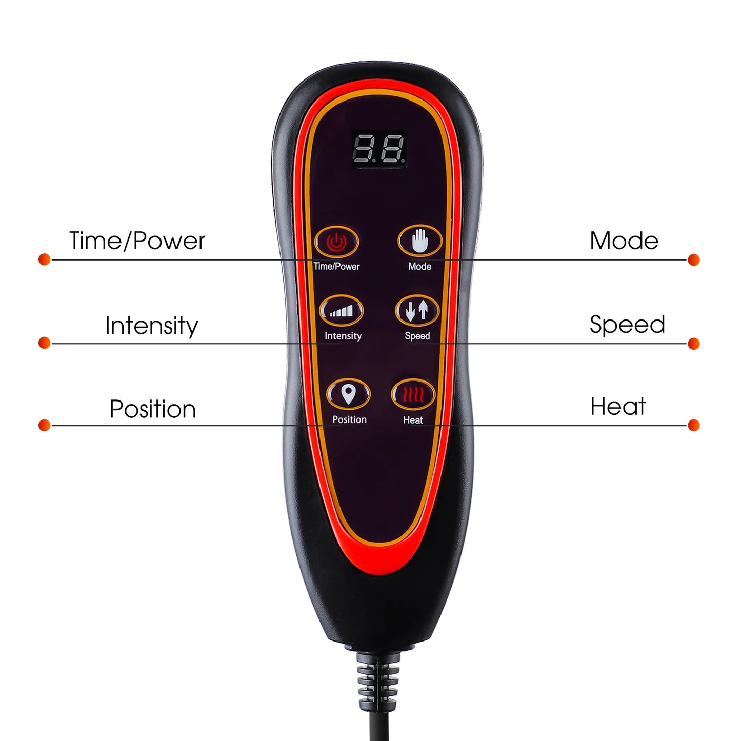YUNEXA Elektrisches Rückenmassage-Stuhlkissen – Infrarot-Ganzkörper-Heizvibrator für Auto, Zuhause und Büro