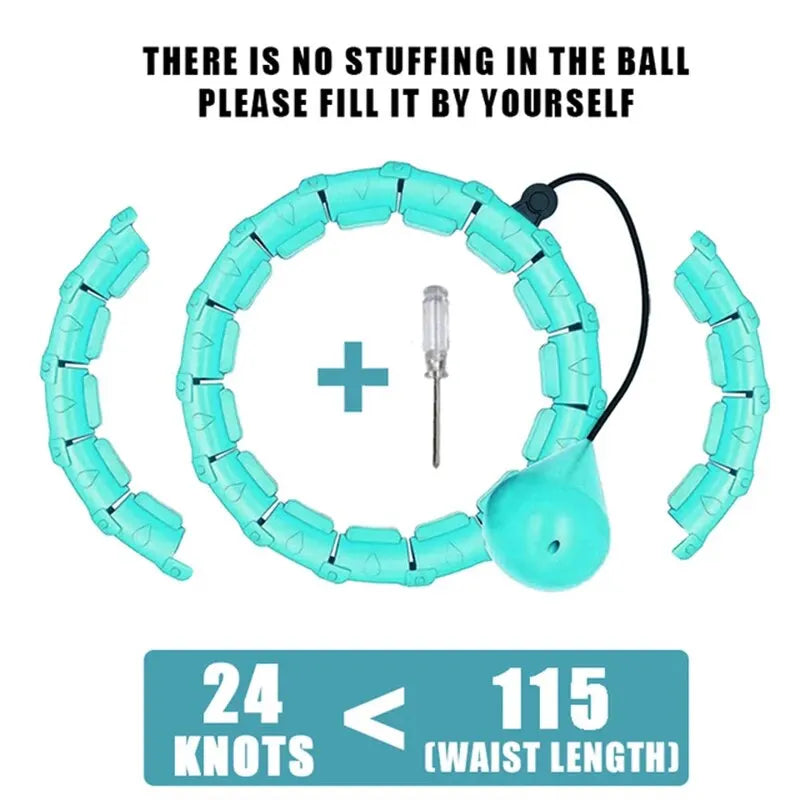 YUNEXA Smart Weighted Sports Circle Hoop – Verstellbare, abnehmbare Reifen für Erwachsene | 2-in-1 Fitness & Muskelentspannung