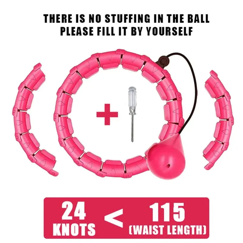 YUNEXA Smart Weighted Sports Circle Hoop – Verstellbare, abnehmbare Reifen für Erwachsene | 2-in-1 Fitness & Muskelentspannung