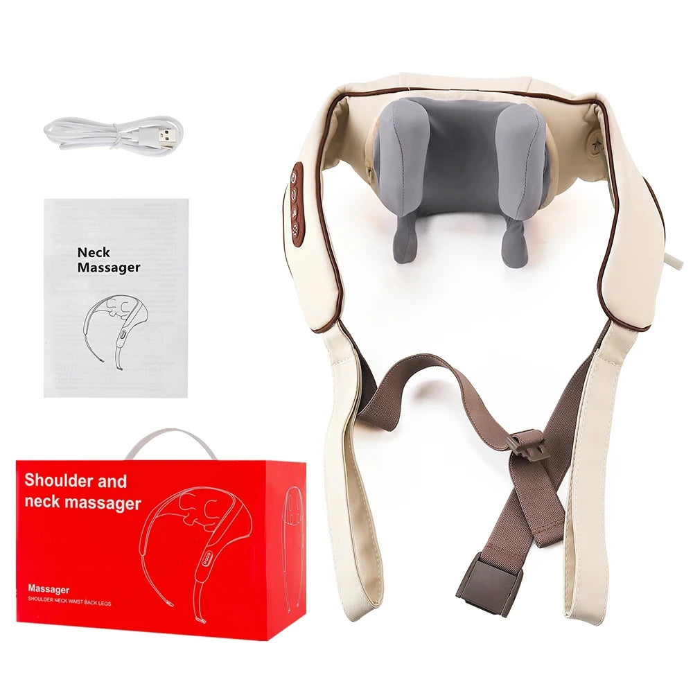 YUNEXA Nacken- und Schultermassagegerät – 26 W/20 W, kabellose Tiefenmassage mit Wärme zur Entspannung und Erholung