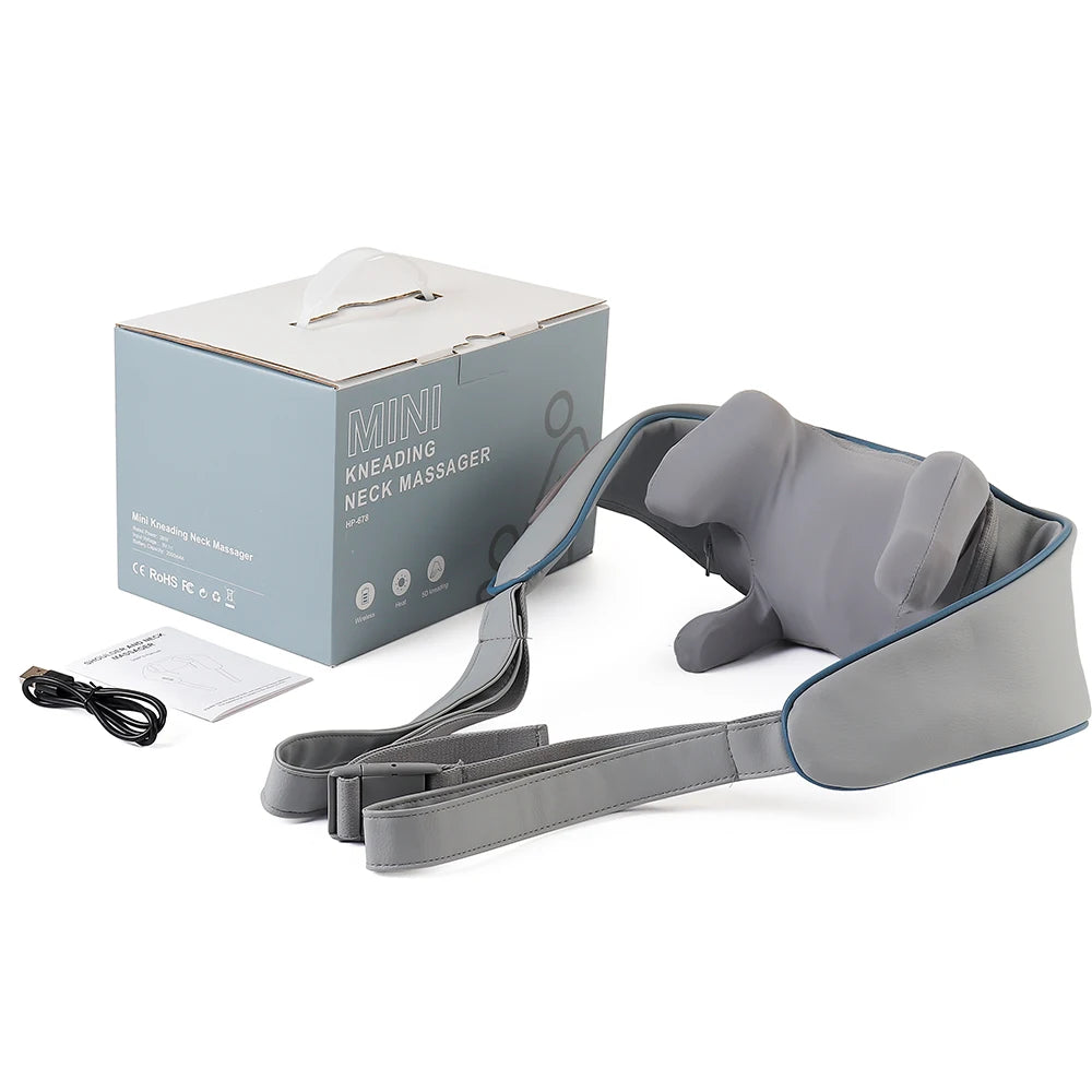 YUNEXA Nacken- und Schultermassagegerät – 26 W/20 W, kabellose Tiefenmassage mit Wärme zur Entspannung und Erholung