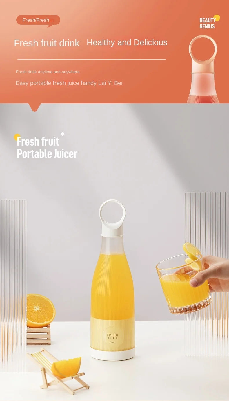YUNEXA 450ML Electric Juicer – Fresh Juice Anywhere, Anytime