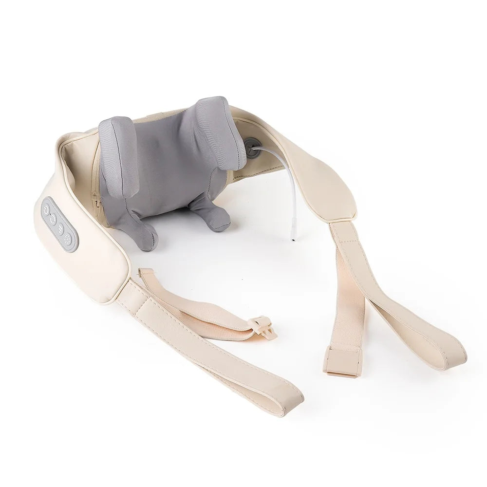 YUNEXA Nacken- und Schultermassagegerät – 26 W/20 W, kabellose Tiefenmassage mit Wärme zur Entspannung und Erholung