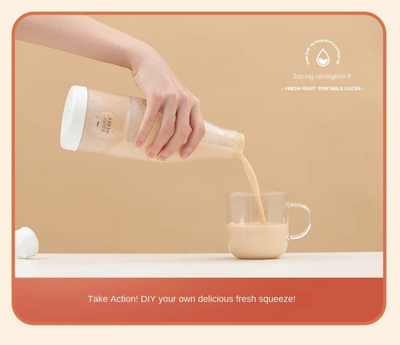YUNEXA 450ML Electric Juicer – Fresh Juice Anywhere, Anytime