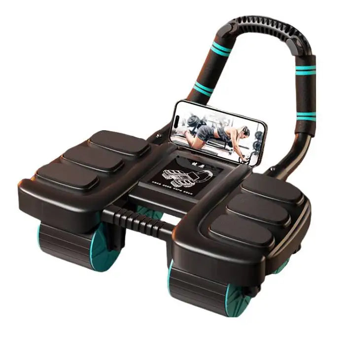 YUNEXA Six-Wheel Abdominal Roller with automatic rebound and anti-slip design for effective core strength training.