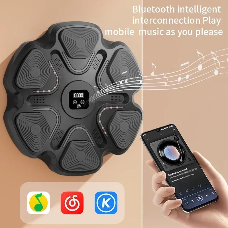 YUNEXA Smart Bluetooth Boxing Wall Target – Interaktiver Reflextrainer mit einstellbarer Geschwindigkeit und Musiksynchronisation