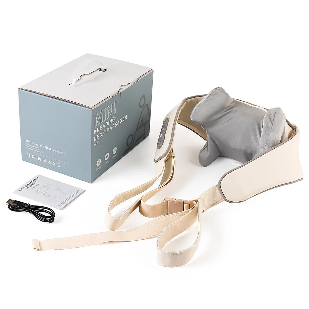 YUNEXA Nacken- und Schultermassagegerät – 26 W/20 W, kabellose Tiefenmassage mit Wärme zur Entspannung und Erholung