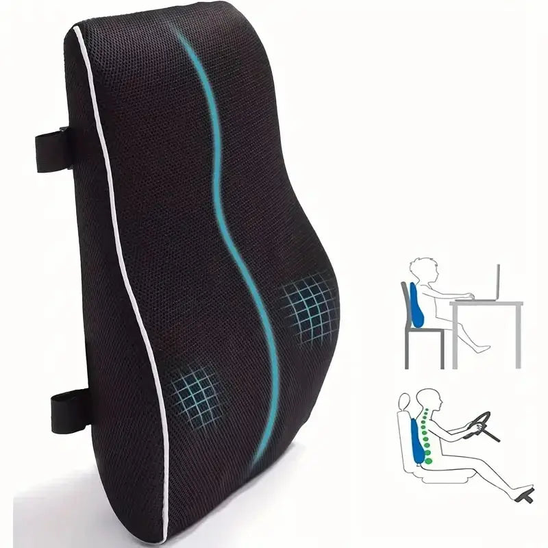 YUNEXA Memory Foam Non-Slip Seat Cushion for office chairs with removable and washable cover.