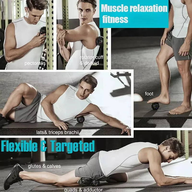 YUNEXA Electric Massage Ball with four vibration frequencies for targeted muscle relaxation and pain relief.
