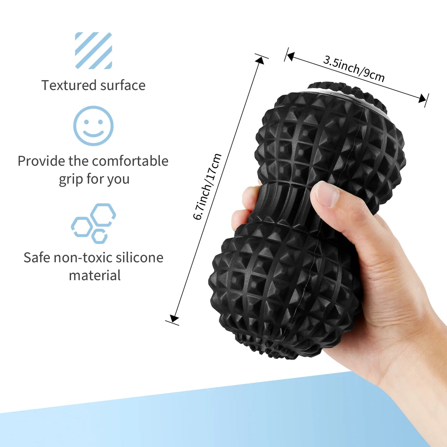 YUNEXA Electric Massage Ball with four vibration frequencies for targeted muscle relaxation and pain relief.