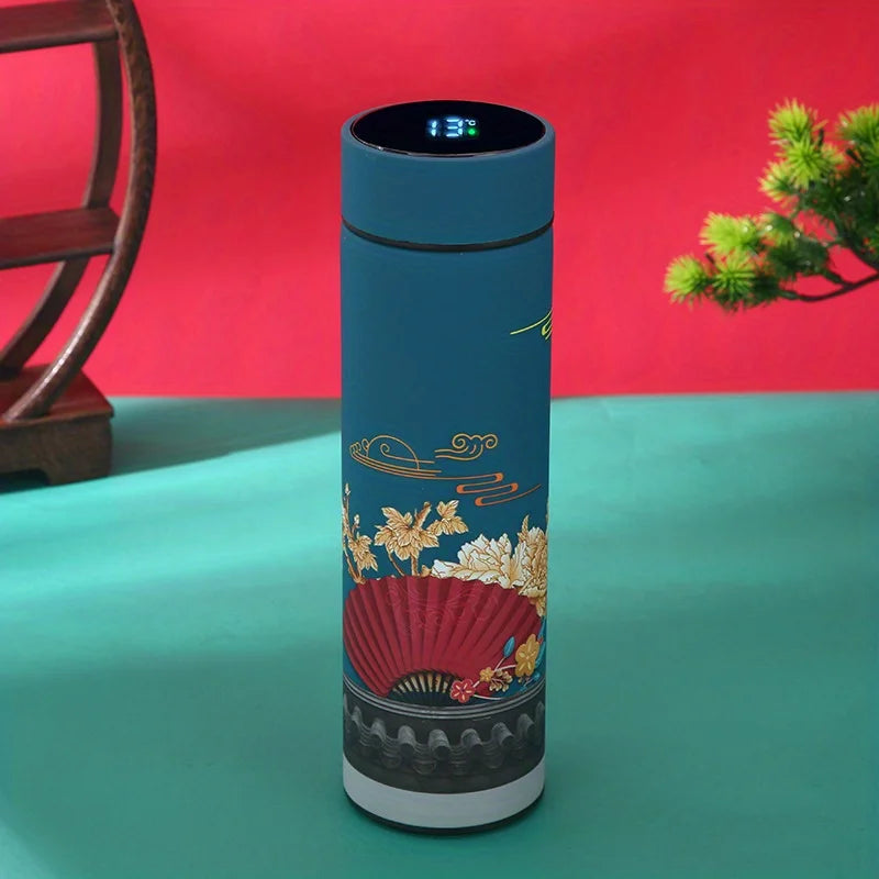 Retro Smart Temperature Display Insulated Bottle – YUNEXA Stainless Steel Thermal Water Flask
