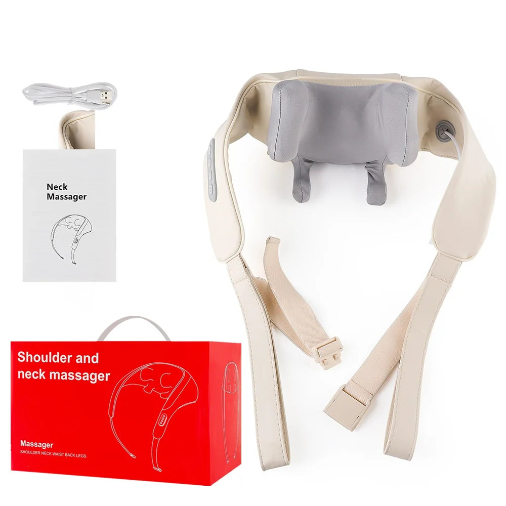 YUNEXA Nacken- und Schultermassagegerät – 26 W/20 W, kabellose Tiefenmassage mit Wärme zur Entspannung und Erholung