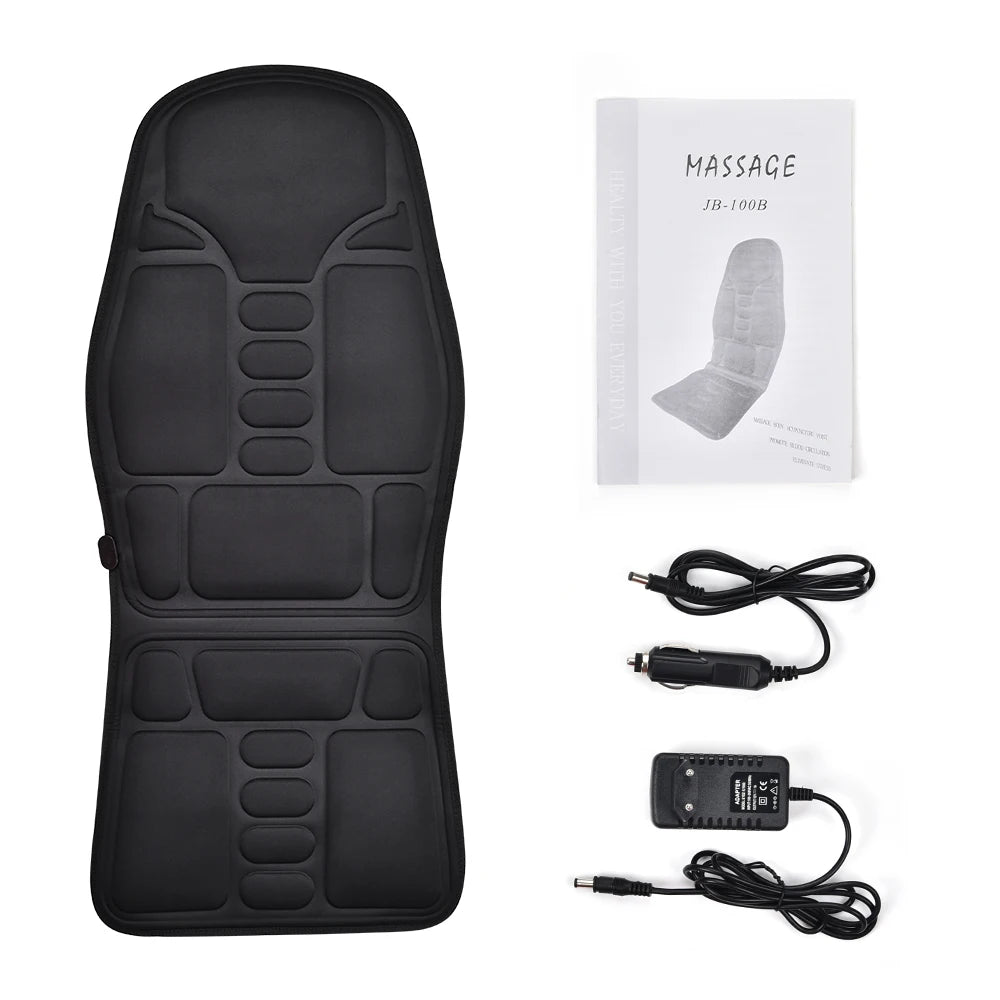 YUNEXA Infrared Full-Body Massage Chair Cushion with vibrating and heating functions for car, home, and office use.