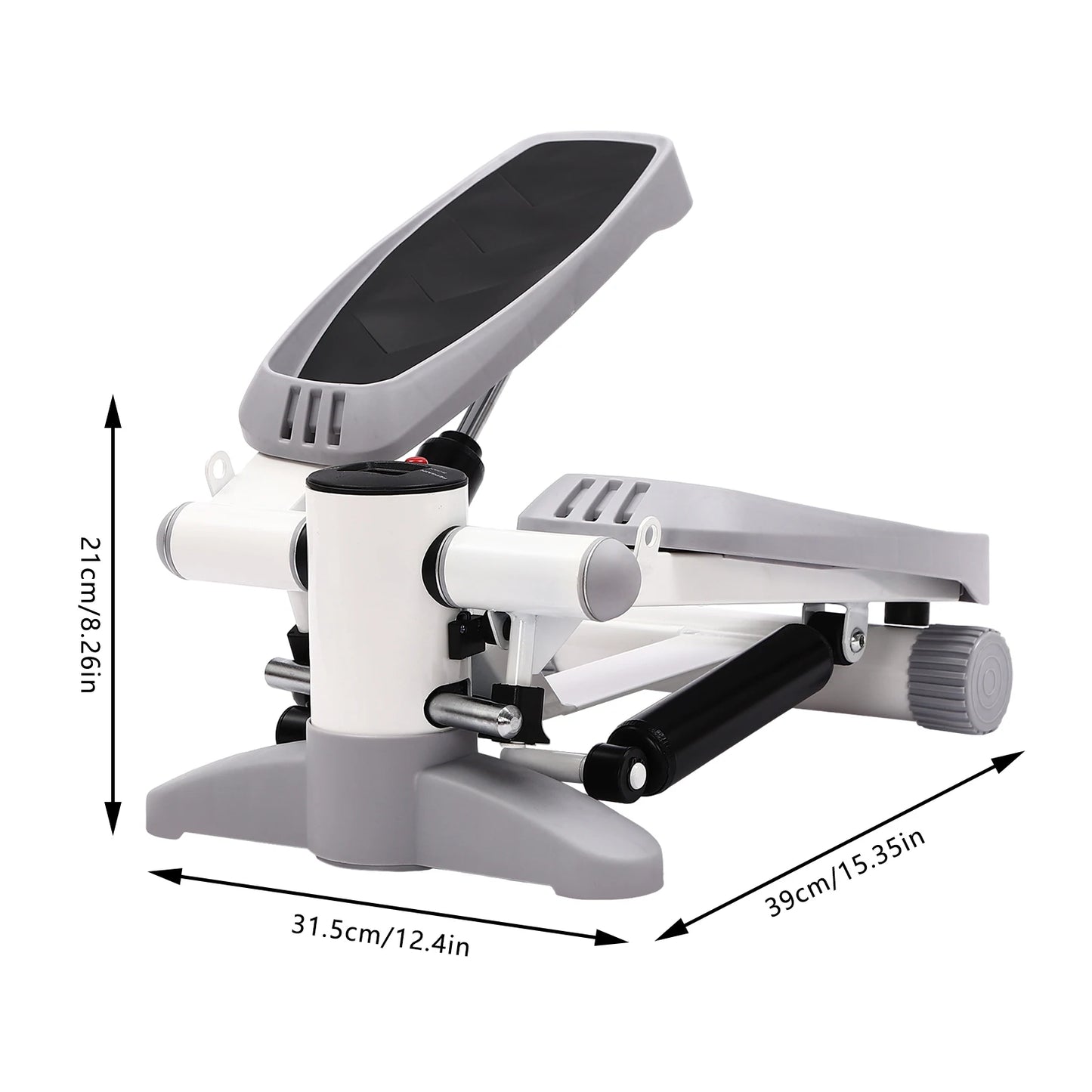 YUNEXA Fitness Stepper – Tragbarer Mini Stepper mit Widerstandsbändern & LED-Display für Zuhause, Büro und Fitnessstudio