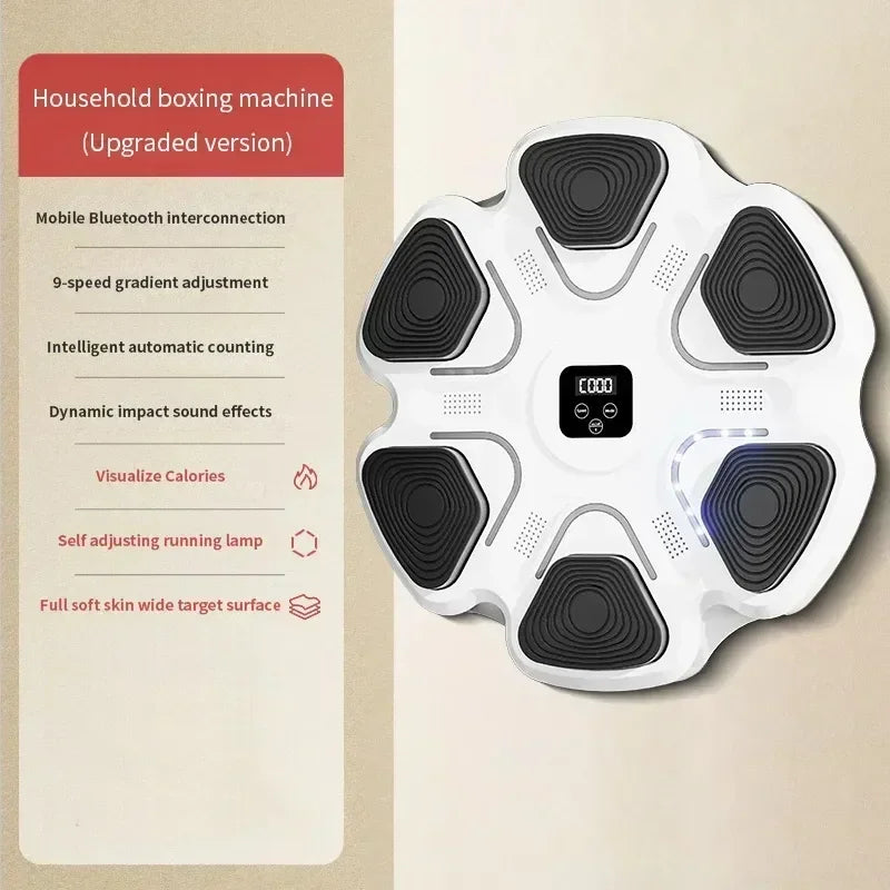 YUNEXA Smart Bluetooth Boxing Wall Target – Interaktiver Reflextrainer mit einstellbarer Geschwindigkeit und Musiksynchronisation