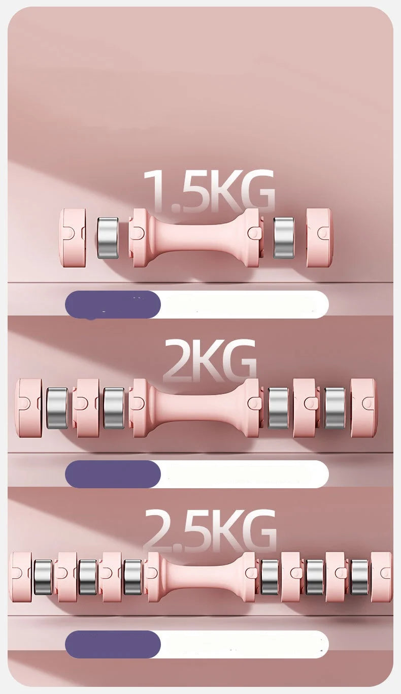 YUNEXA Adjustable Dumbbells for men and women with rubber grip handle and sleek electroplated finish.