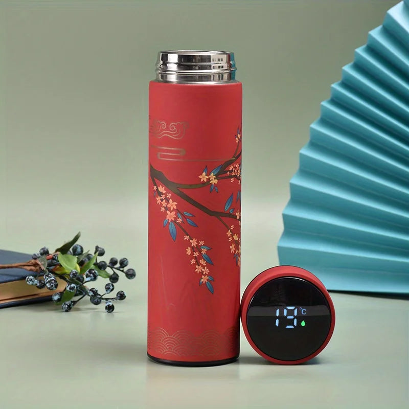 Retro Smart Temperature Display Insulated Bottle – YUNEXA Stainless Steel Thermal Water Flask