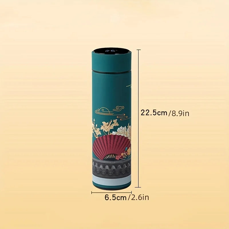 Retro Smart Temperature Display Insulated Bottle – YUNEXA Stainless Steel Thermal Water Flask