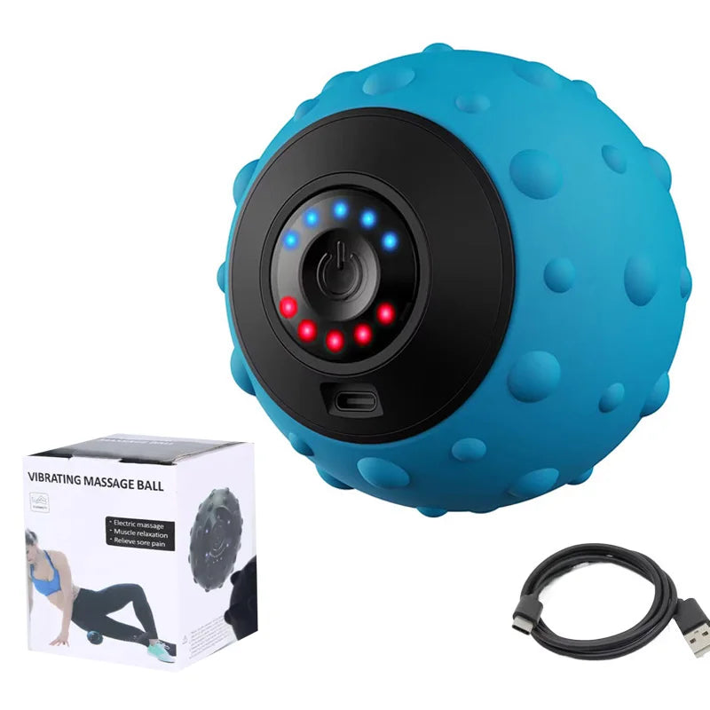 YUNEXA Electric Massage Ball with four vibration frequencies for targeted muscle relaxation and pain relief.