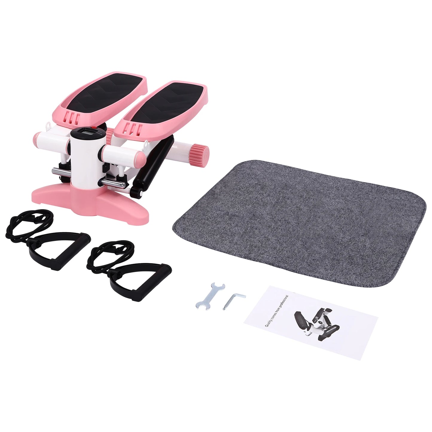 YUNEXA Fitness Stepper with resistance bands, LED display, and ergonomic design for effective home workouts.