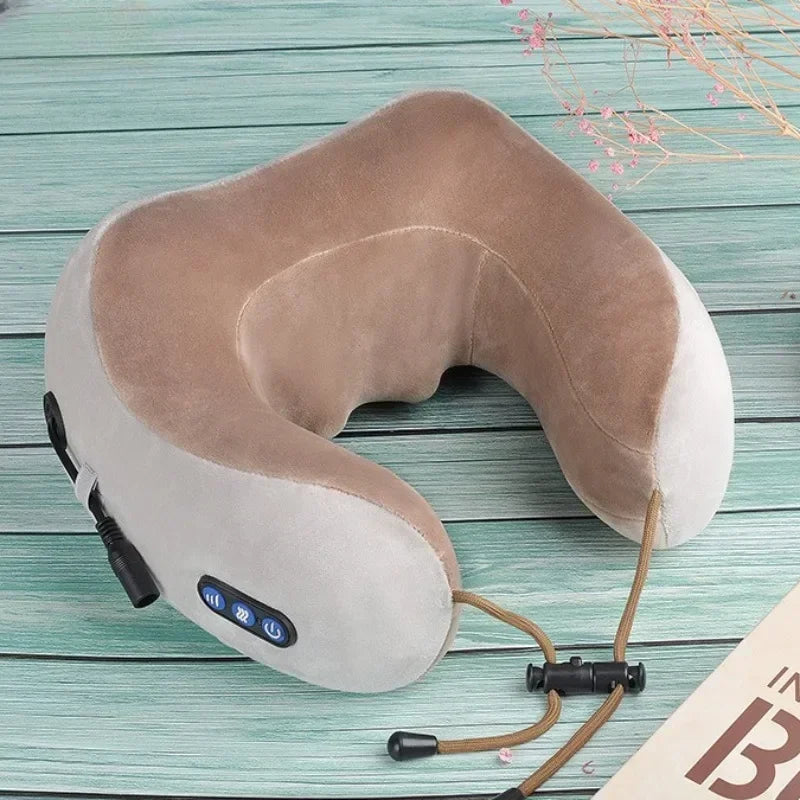 YUNEXA U-Shaped Rechargeable Neck Massager Pillow – Portable Shoulder and Cervical Massager for Relaxation and Comfort