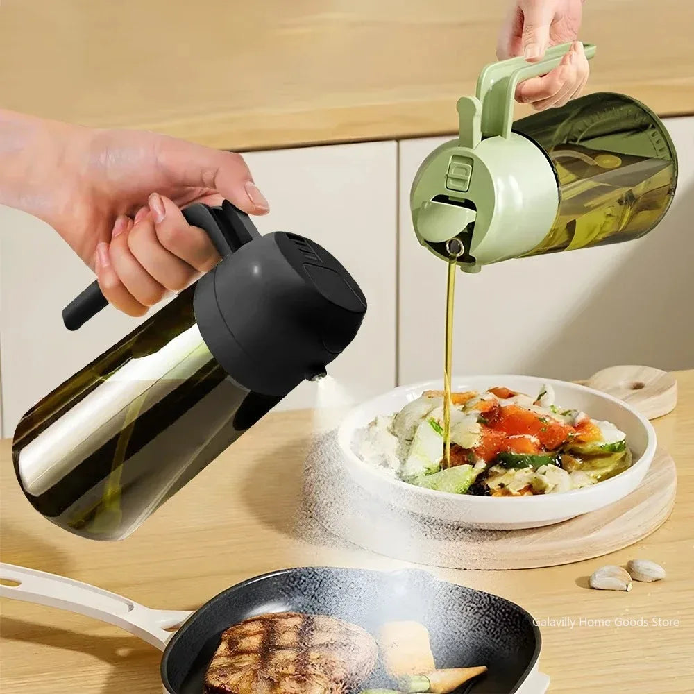 KIVY 2-delige set glazen oliesproeiers voor koken, salades KIVY 2-delige set glazen oliesproeiers voor koken, salades