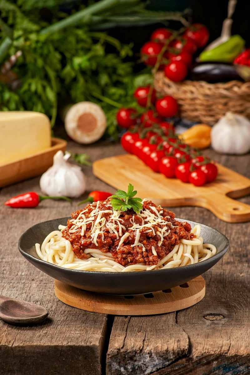 15-Minute Bolognese Spaghetti by Liana Kamel